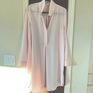 Aritzia Babaton pink shirt dress.